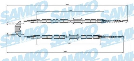 Трос зчеплення Opel Astra SAMKO c0538B