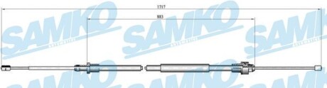 Трос зчеплення SAMKO c0998B