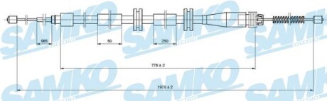 Трос зчеплення Renault Kangoo SAMKO c1664B
