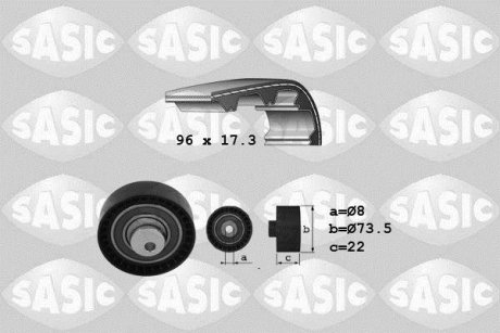 Купить Комплект ГРМ Dacia Logan, Renault Sandero, Kangoo, Logan SASIC 1754022 (фото1) подбор по VIN коду, цена 2068 грн.