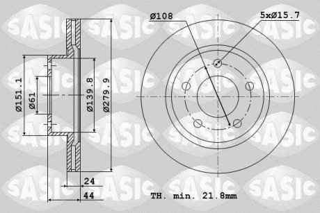 Диск тормозной Renault Megane SASIC 6104036