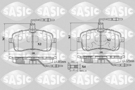 Купить Тормозные колодки передние peugeot 407 Peugeot 407 SASIC 6210019 (фото1) подбор по VIN коду, цена 1435 грн.