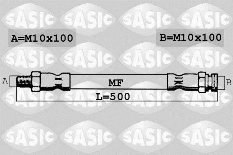 Купить Шланг торм. передний Peugeot Boxer, Citroen Jumper SASIC 6600017 (фото1) подбор по VIN коду, цена 469 грн.