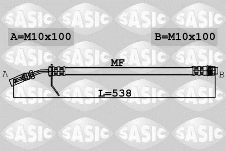 Купить Шланг торм. передний Renault Master SASIC 6604009 (фото1) подбор по VIN коду, цена 567 грн.