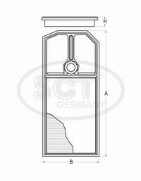 Фильтр воздушный CITROEN C4 Picasso / Grand C4 Picasso 1.6 HDi (10-) (SB 2281) SCT SCT / Mannol sb2281