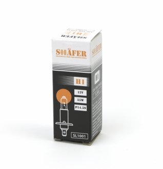 Лампа галогенова H1 12V 55W P14.5S SHAFER sl1001