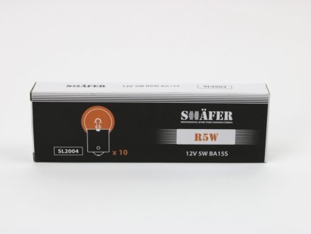 Лампа розжарювання 12V 5W R5W BA15S SHAFER sl2004