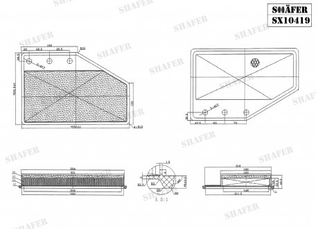 Фільтр повітряний Opel Insignia B 1.6D/2.0/2.0D (17-), Buick Regal 2.0 (18-20) SHAFER sx10419