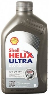 1л Олія синт. Helix Ultra ECT C2/C3 0W-30 ACEA C2/C3 API SN, VW504.00/507.00, MB 229.52/229.51/229.31, Fiat 9.55535-GS1, Porsche C30. SHELL 550042390