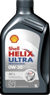 Олива моторна 0W-30 1L HELIX ULTRA PROFESSIONAL AV-L,ACEA C3,VW 507.00/504.00 SHELL 550046303