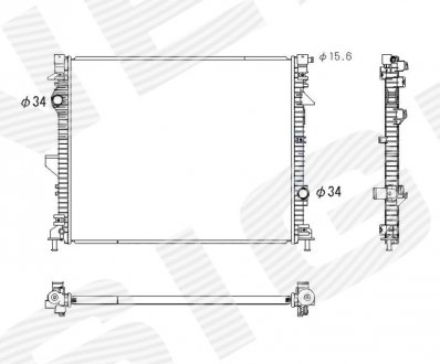 Радиатор FORD EDGE, 15 - 18 Signeda ra13554q