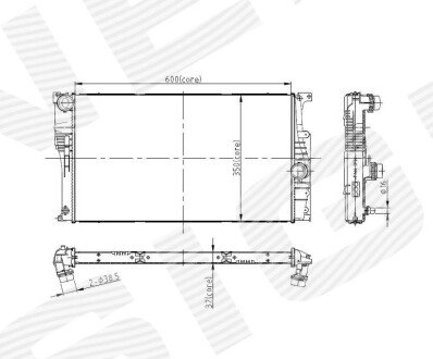 Радіатор BMW 1 (F20/F21), 08.11 - 06.15 Signeda ra60815q