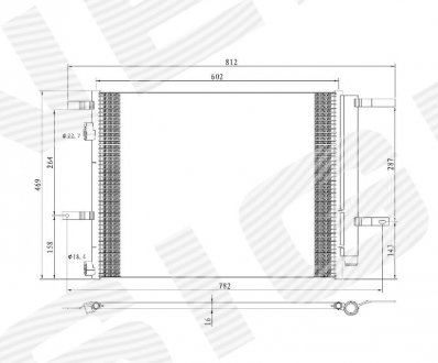 Радіатор кондиціонера FORD FUSION, 13 - 17 Signeda rc4214