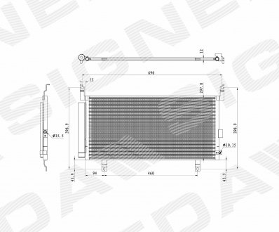 Радиатор кондиционера SUBARU LEGACY, 14 - 17 Subaru Outback Signeda rc4454