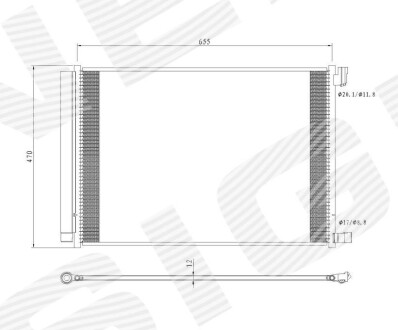 Радіатор кондиціонера MERCEDES BENZ (E-KL W213), 1 Signeda rc940519