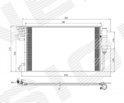 Купить Радиатор кондиционера FORD C-MAX, 10.14 - 19 Ford Focus, Kuga, C-Max Signeda rc940764 (фото1) подбор по VIN коду, цена 4090 грн.