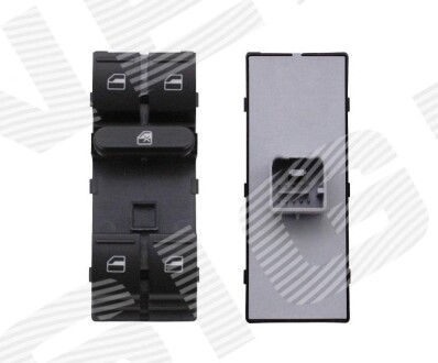 Купити Кнопка склопідйомника VW PASSAT (B6), 06 - 10 Volkswagen Passat, Seat Ibiza, Leon, Volkswagen Touran, Golf, Jetta, Tiguan, Polo, Amarok, Seat Altea, Toledo Signeda wsr001 (фото1) підбір по VIN коду, ціна 886 грн.