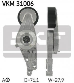 Купити Натяжний ролик, поліклиновий ремінь Audi A4, A6 SKF vkm 31006 (фото1) підбір по VIN коду, ціна 1742 грн.