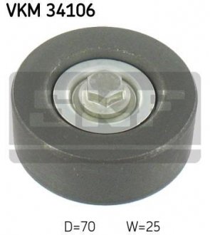 Купить Ролик модуля натяжителя ремня Ford Focus, Transit, Connect SKF vkm 34106 (фото1) подбор по VIN коду, цена 783 грн.