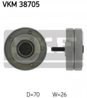 Купить Ролик модуля натяжителя ремня Mini Cooper SKF vkm 38705 (фото1) подбор по VIN коду, цена 754 грн.
