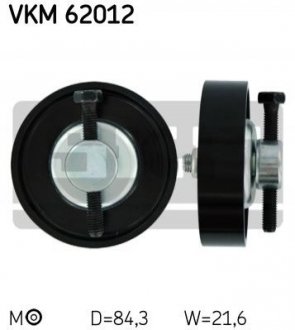 Купити Натяжний ролик, поліклиновий ремінь Nissan Micra SKF vkm62012 (фото1) підбір по VIN коду, ціна 1173 грн.