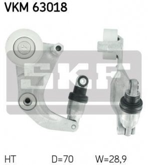 Роликовый модуль натяжителя ремня SKF vkm 63018