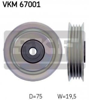Купить Ролик модуля натяжителя ремня Daihatsu Terios, Sirion SKF vkm 67001 (фото1) подбор по VIN коду, цена 1248 грн.