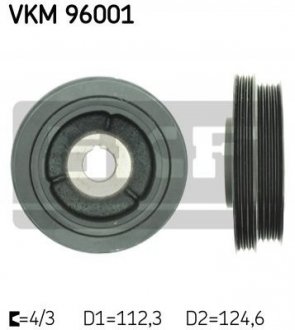 Купить Шкив приводного пояса SKF vkm96001 (фото1) подбор по VIN коду, цена 1372 грн.