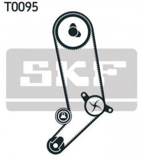 Купити Роликовий модуль натягувача ременя (ролик, ремінь) Audi A6 SKF vkma 01265 (фото1) підбір по VIN коду, ціна 4877 грн.