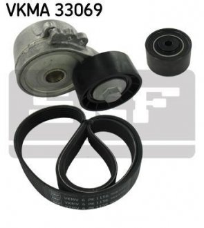 Комплект дорожного ремня SKF vkma 33069