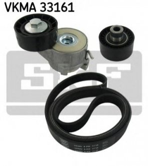 Комплект поліклиновий (ремінь+ролики) Toyota Yaris SKF vkma 33161