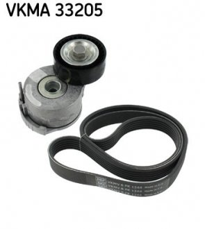 Комплект поліклиновий (ремінь+ролики) SKF vkma 33205