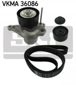 Комплект поліклиновий (ремінь+ролики) SKF vkma 36086