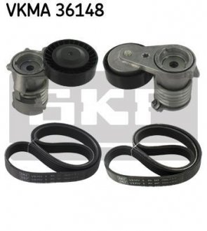 Комплект (ремінь+ролики) Volvo V50, S40, C70, C30, Ford Focus, Kuga SKF vkma 36148