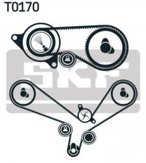 Роликовий модуль натягувача ременя (ролик, ремінь, помпа) SKF vkmc 01952-1