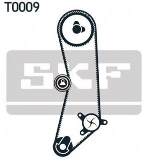 Купить Комплект (ремень+ролик+насос) Fiat Punto SKF vkmc 02202 (фото1) подбор по VIN коду, цена 3714 грн.
