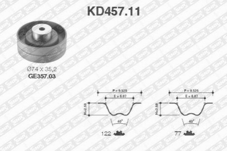 Роликовий модуль натягувача ременя (ролик, ремінь) SNR NTN kd457.11