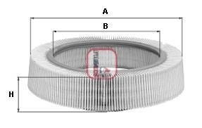 Фильтр воздушный MB "2,0 "86-92 Mercedes W124, S124, C124, C207, C238 SOFIMA s0974A