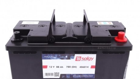 Купити Акумуляторна батарея 88Ah/780A (353x175x175/+R) Ford Transit Solgy 406014 (фото1) підбір по VIN коду, ціна 4150 грн.
