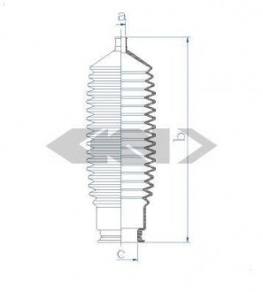 Пильовик рульового механізму Volkswagen Golf, Jetta, Scirocco, Transporter, Peugeot 306, Volkswagen Caddy, Citroen Berlingo, Peugeot Partner, Citroen Xsara SPIDAN 84112