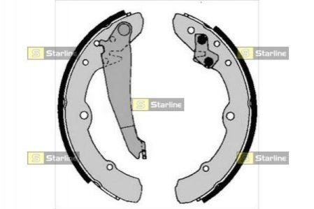 Тормозные колодки барабанные STARLINE bc 00150