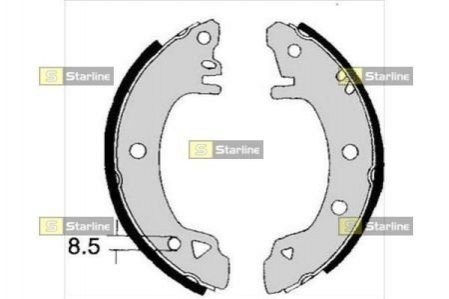 Купить Тормозные колодки барабанные Ford Sierra STARLINE bc 01380 (фото1) подбор по VIN коду, цена 992 грн.