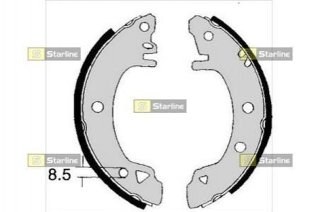 Тормозные колодки барабанные Ford Sierra STARLINE bc 01380