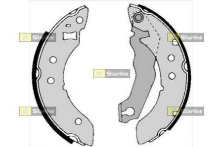 Тормозные колодки барабанные STARLINE bc 01390