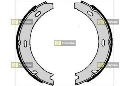 Купить Тормозные колодки барабанные Mercedes W124, S124, C124, C207, C238, A124, A207, A238, W202, W210, S202, W169, CLK-Class, W168, W245 STARLINE bc 04730 (фото1) подбор по VIN коду, цена 541 грн.