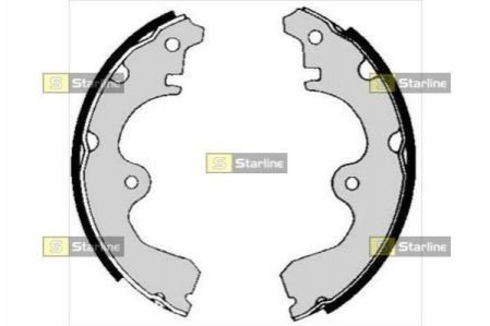 Купить Тормозные колодки барабанные STARLINE bc 05270 (фото1) подбор по VIN коду, цена 781 грн.