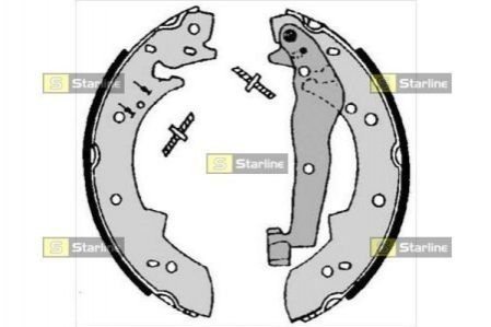 Гальмівні колодки барабанні BMW E30, Alfa Romeo 33, Renault 21, Espace, Peugeot 405, Volvo 340, Renault Safrane, Clio STARLINE bc 07050