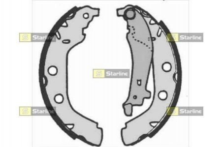 Тормозные колодки барабанные Peugeot 406, Citroen Xsara STARLINE bc 07180