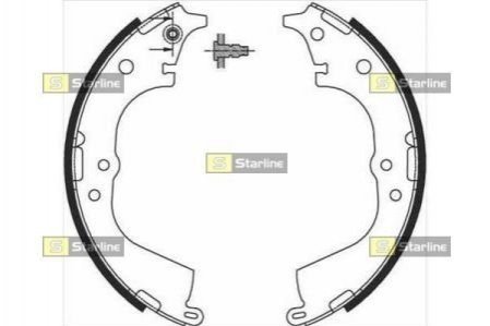 Купити Гальмівні колодки барабанні Toyota Hilux STARLINE bc 07225 (фото1) підбір по VIN коду, ціна 1274 грн.