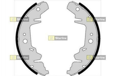 Купить Тормозные колодки барабанные Chrysler Voyager, KIA Carnival STARLINE bc 07280 (фото1) подбор по VIN коду, цена 1158 грн.